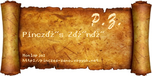 Pinczés Zénó névjegykártya